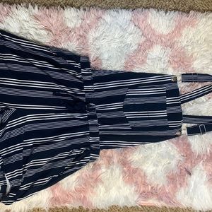 •blue•striped•mamma mia aesthetic•overalls•comfy•